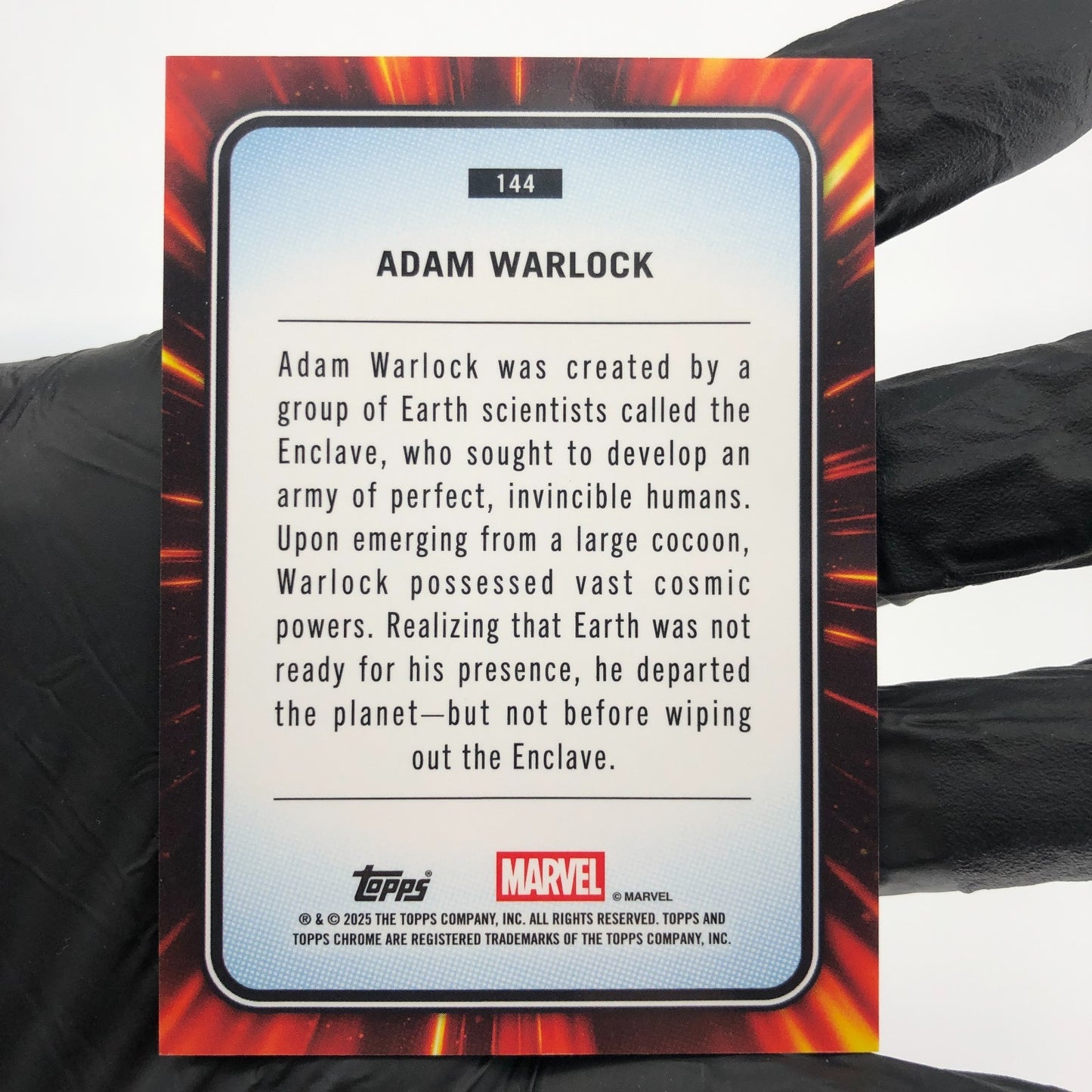 Marvel Card Adam Warlock 144 Blue Green Shimmer /199 Topps Chrome 2025 [NM]