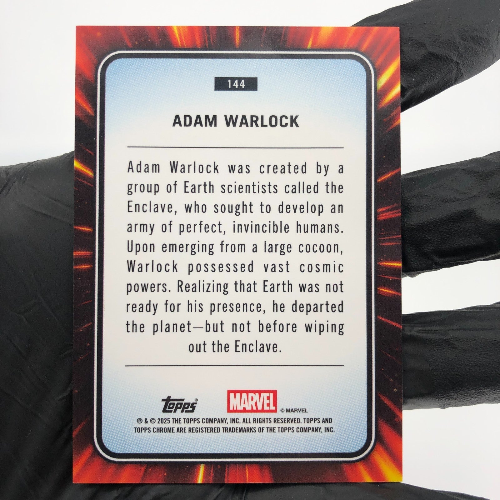 Marvel Card Adam Warlock 144 Blue Green Shimmer /199 Topps Chrome 2025 [NM]