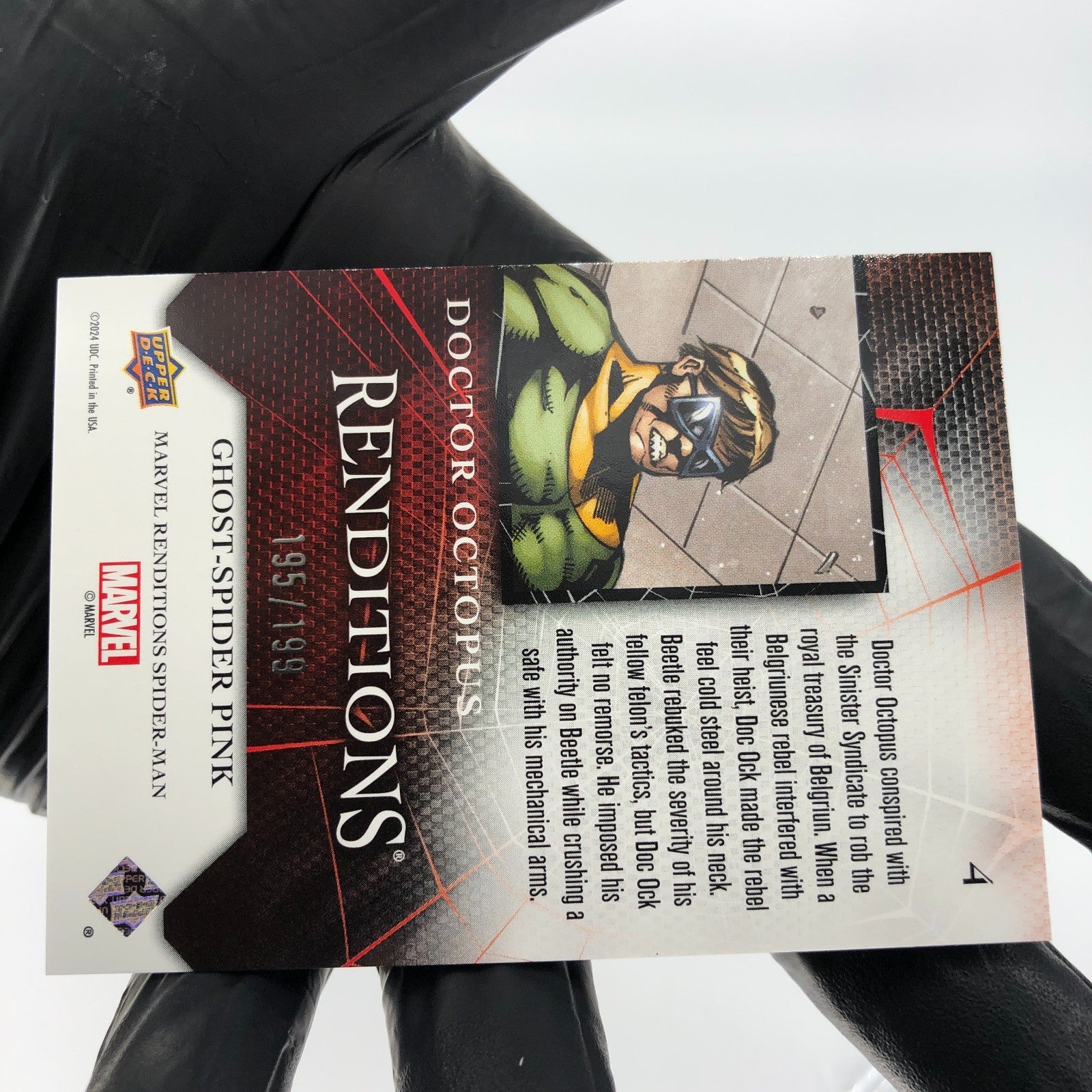 Marvel Card Doctor Octopus 4 Pink /199 Fleer Upper Deck Renditions [NM]