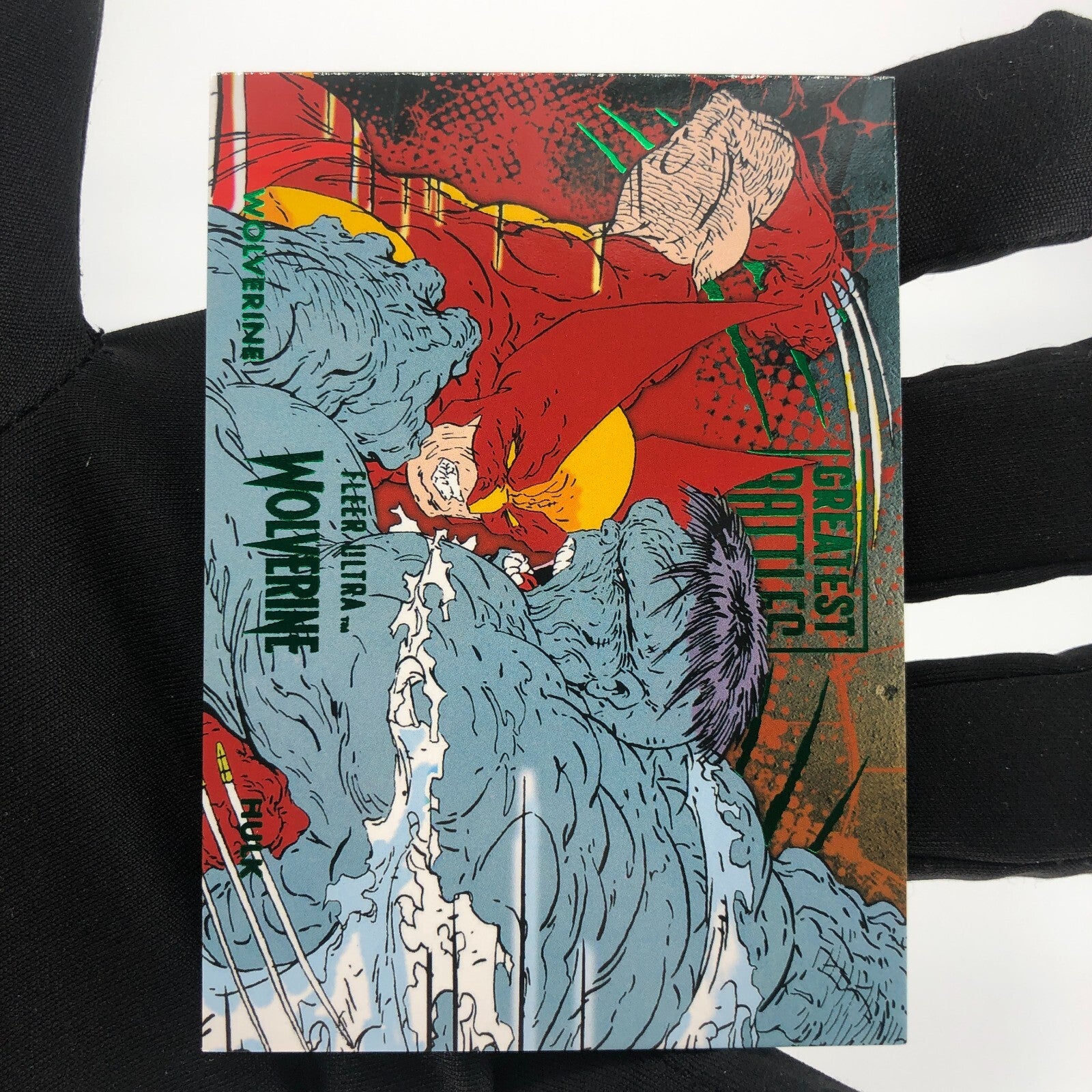 Marvel Card Hulk Vs Greatest Battles GB-6 Fleer Upper Wolverine Ultra [Rank A]