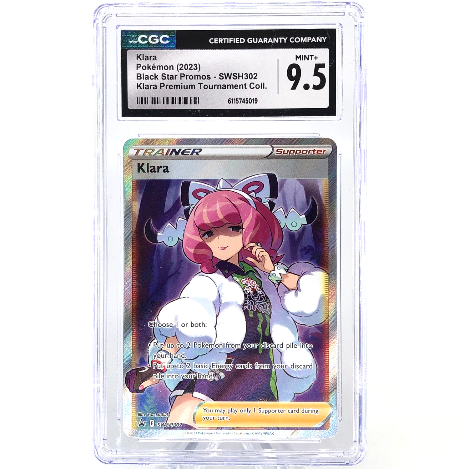 CGC 9.5 Pokemon Card Klara SWSH302 Promo Blackstar 2023 English Karte [9.5]