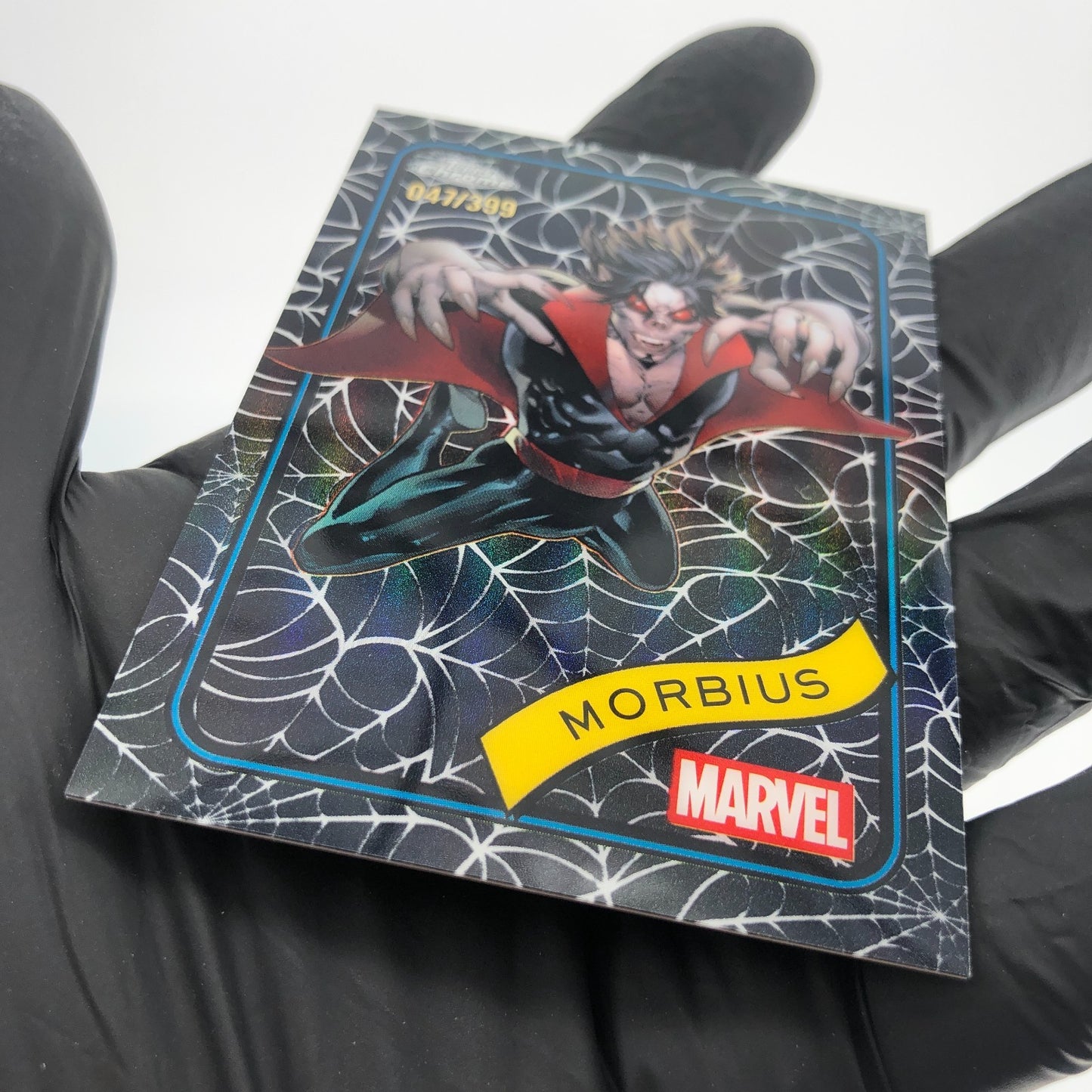 Marvel Card Morbius 166 Black Web /399 Topps Chrome 2025 [NM]