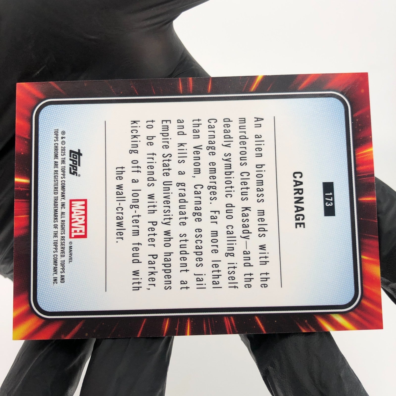 Marvel Card Carnage 173 Yellow Lava Refractor Topps Chrome 2025 [NM]