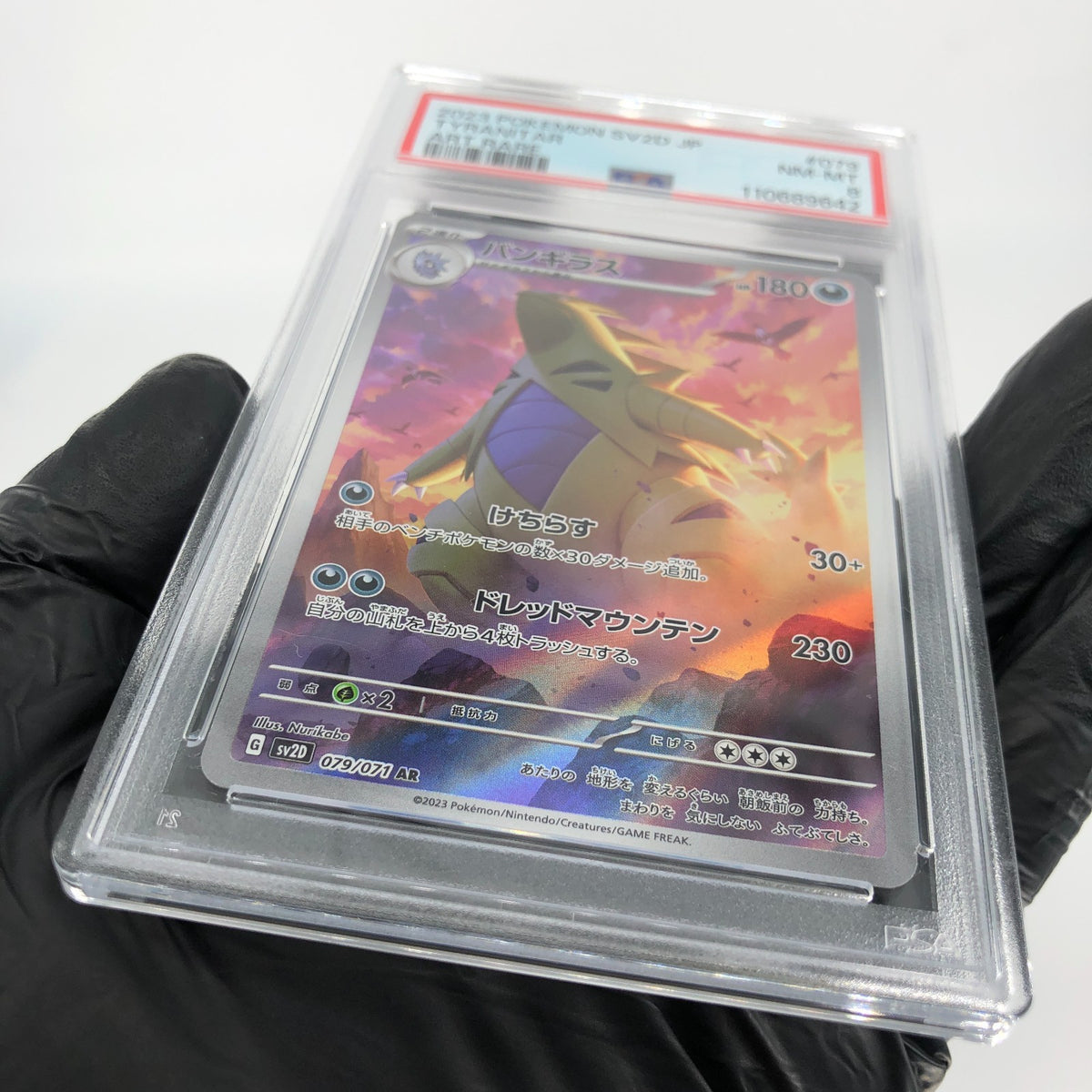 PSA 8 Pokemon Card Tyranitar 079/071 AR Sv2D Japanese Karte [8]