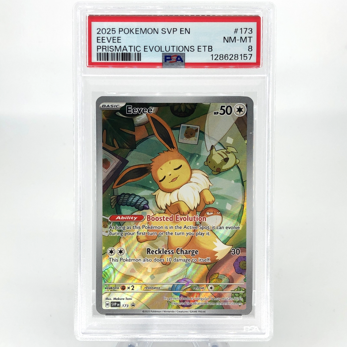 PSA 8 Pokemon Card Eevee 173 SVP Promo ETB English Karte [8]