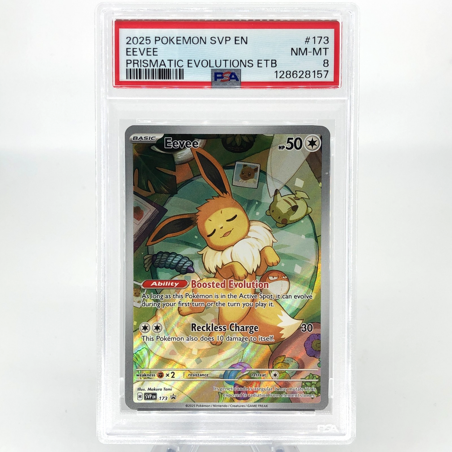 PSA 8 Pokemon Card Eevee 173 SVP Promo ETB English Karte [8]