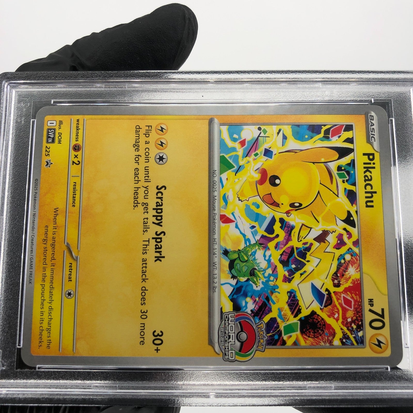 PSA 8 Pokemon Card Pikachu 225 SVP World Championship Promo English Karte [8]