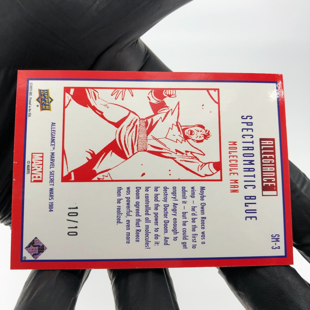 Marvel Card Molecule Man SM-3 Blue /10 Secret Wars Allegiance Omega [NM]