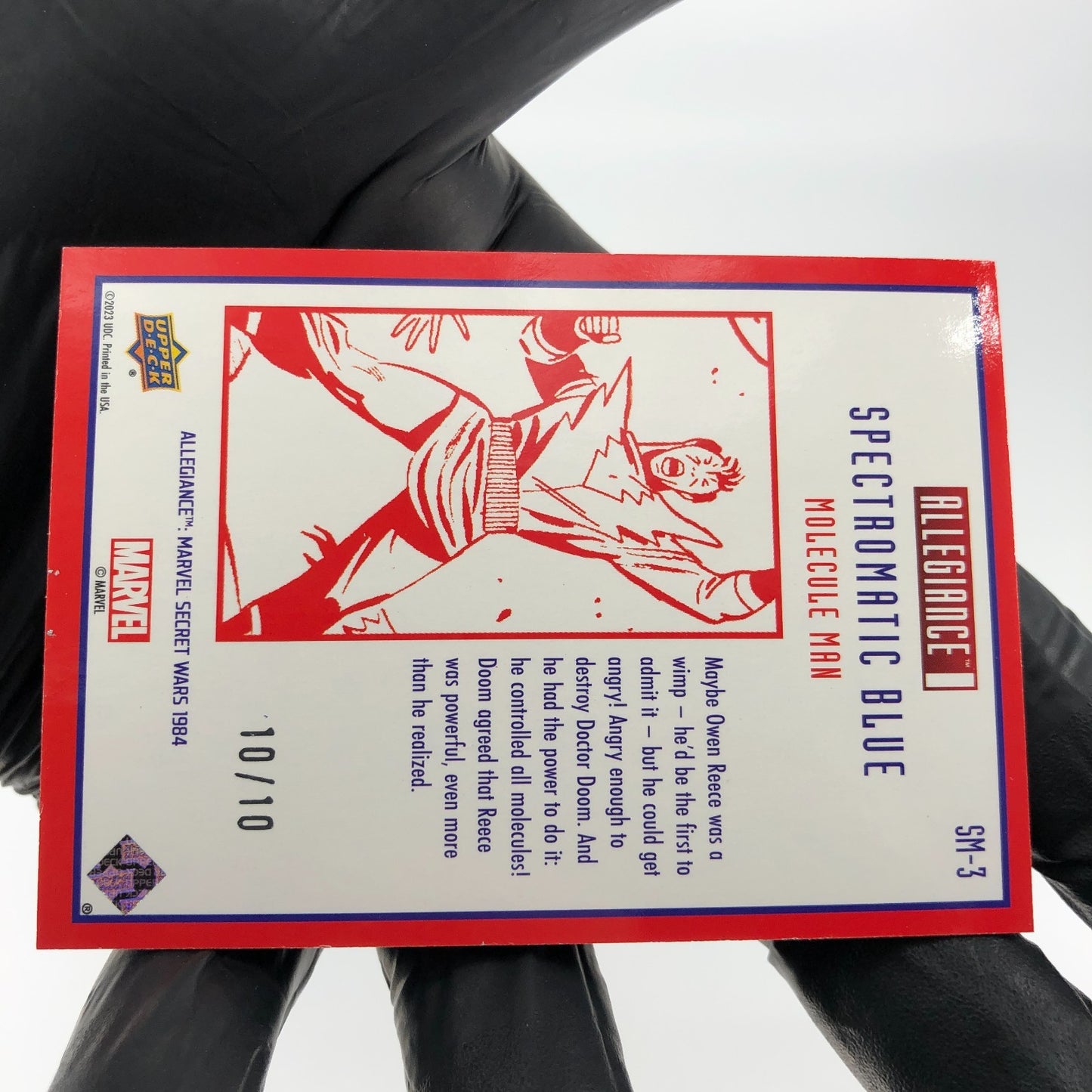 Marvel Card Molecule Man SM-3 Blue /10 Secret Wars Allegiance Omega [NM]