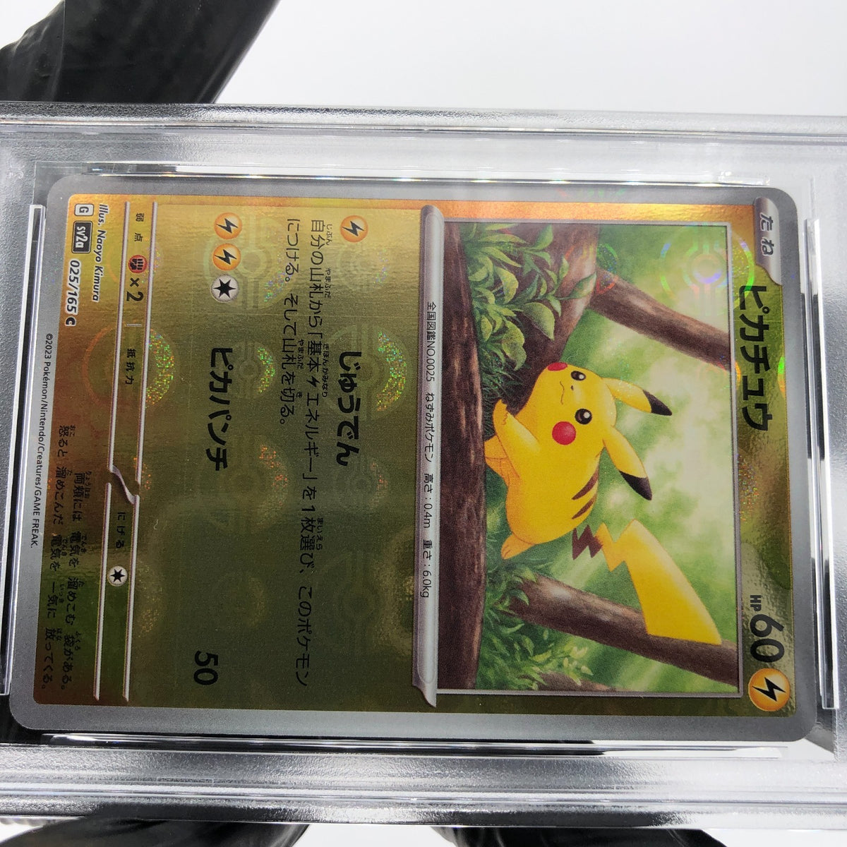 PSA 9 Pokemon Card Pikachu 025/165 C Pokeball SV2a Japanese Karte [9] 3