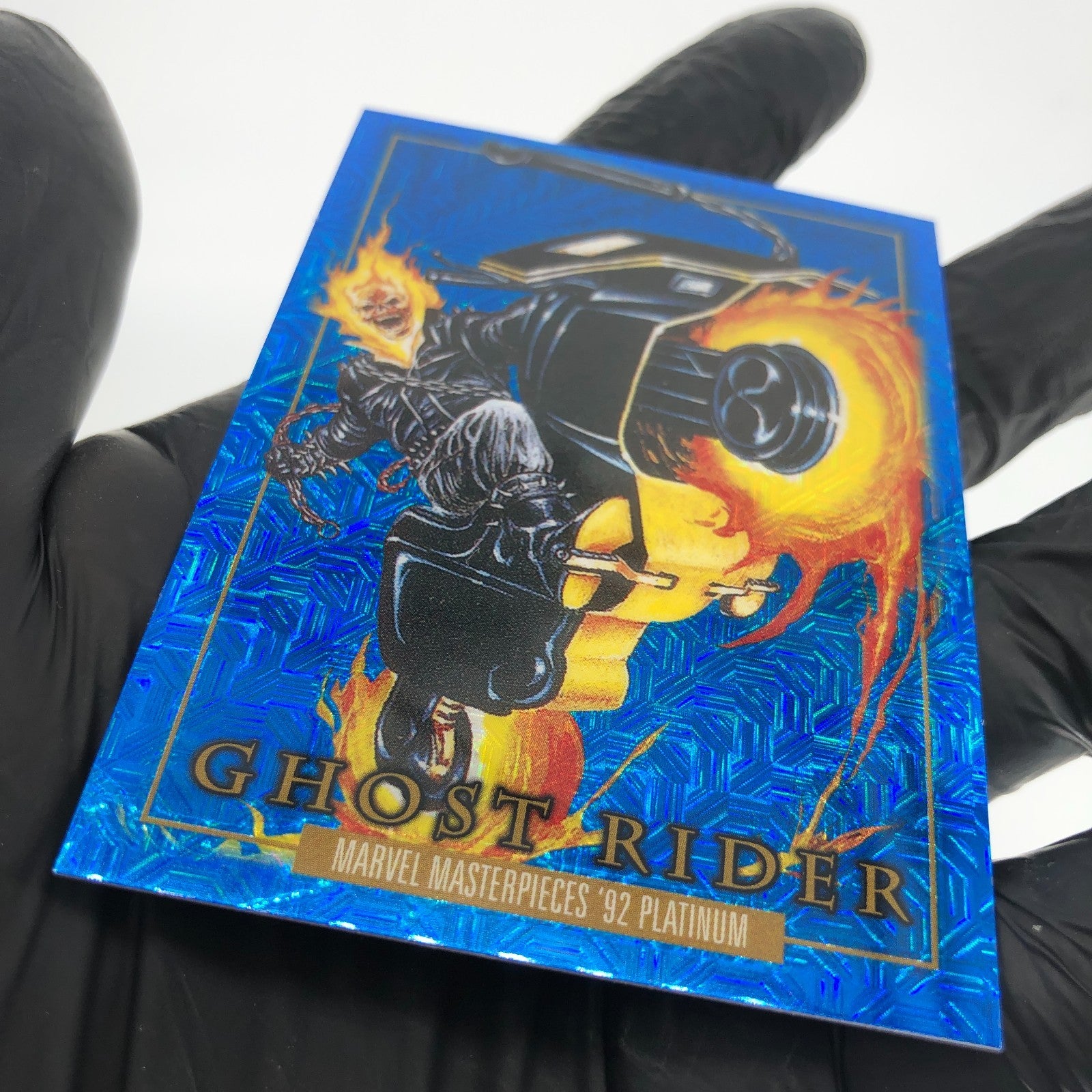 Marvel Card Ghost Rider Blue Traxx 37 Fleer Upper Deck Masterpieces [NM]