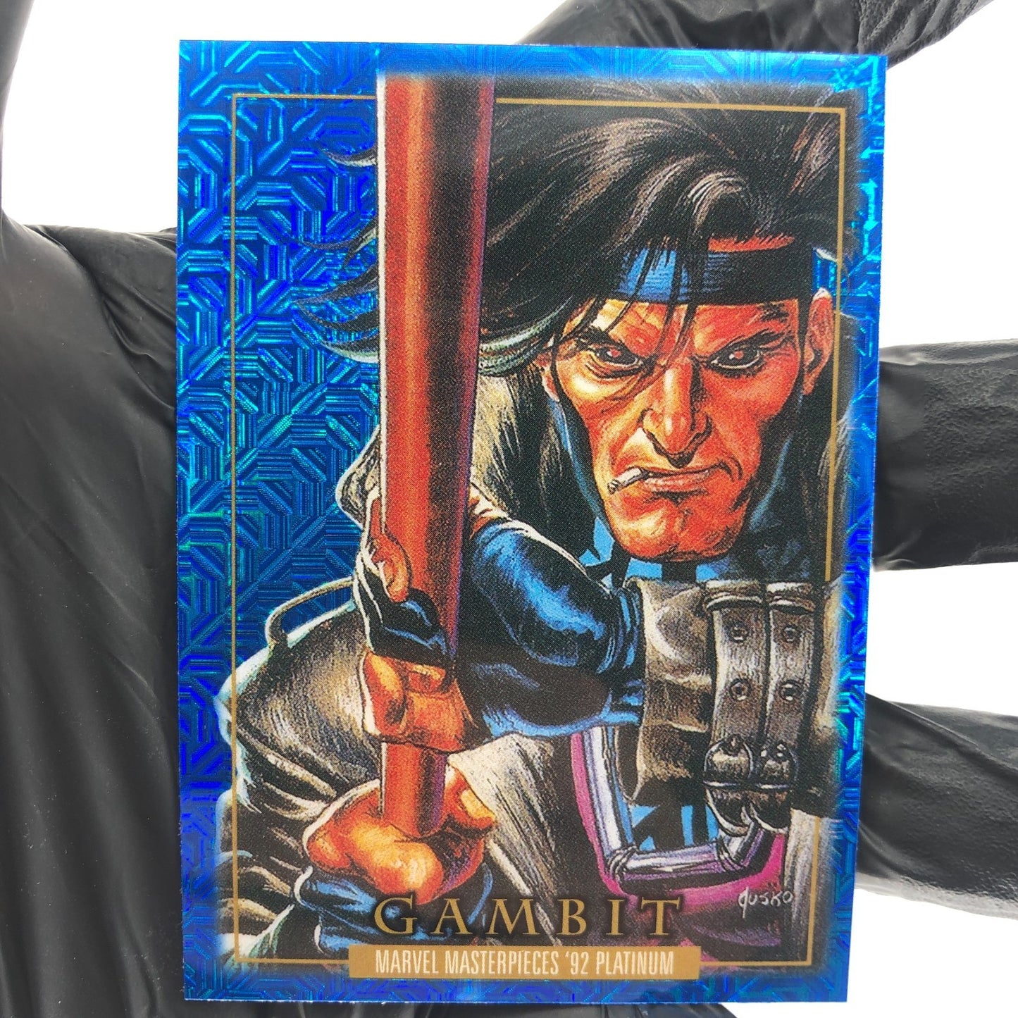 Marvel Card Gambit Blue Traxx 29 Fleer Upper Deck Masterpieces [NM]