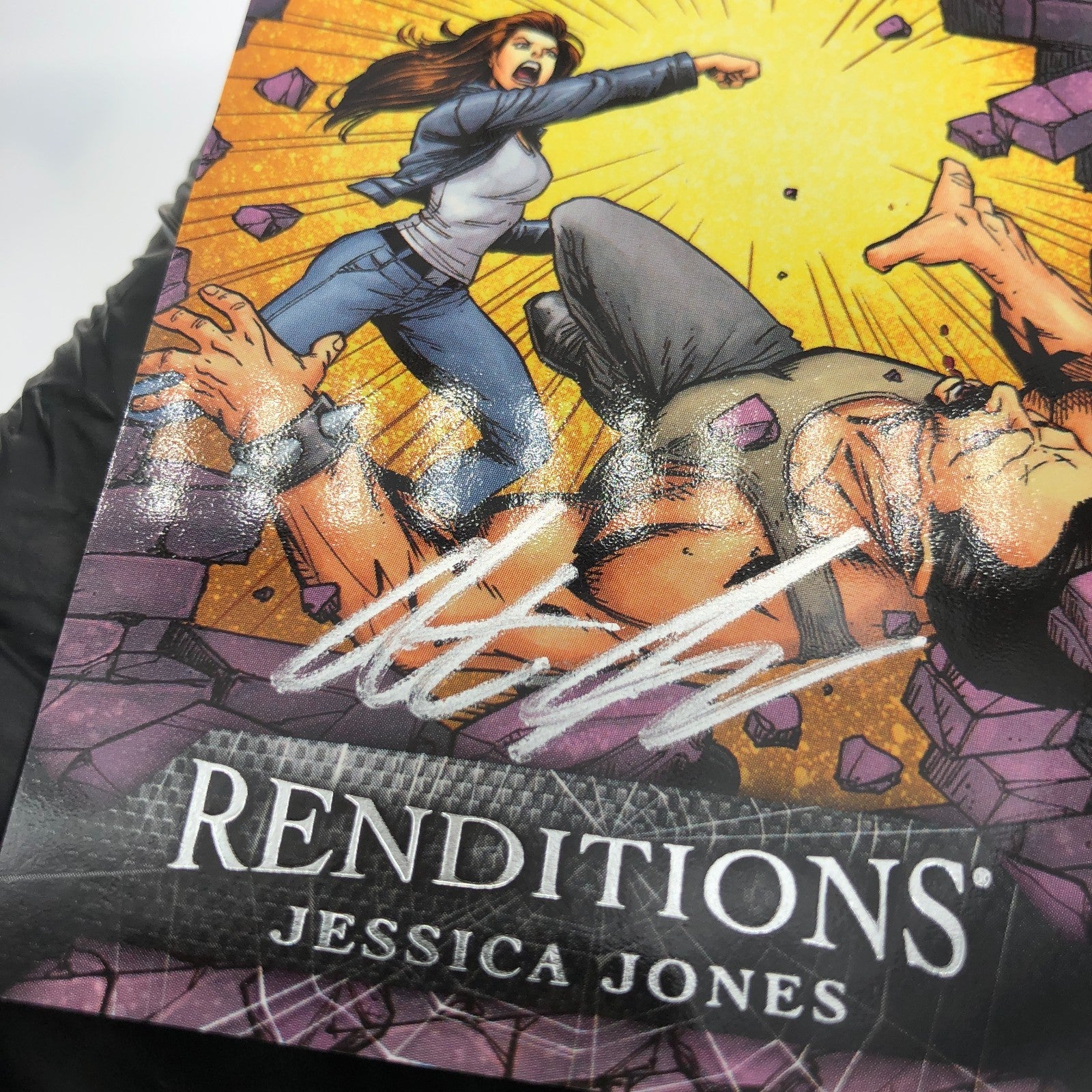 Marvel Card Jessica Jones 85 Signed  /65 Anthony Spay Upper Deck Renditions [NM]