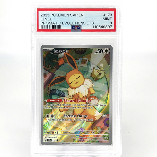 PSA 9 Pokemon Card Eevee 173 AR ETB SVP Promo English Karte [9]