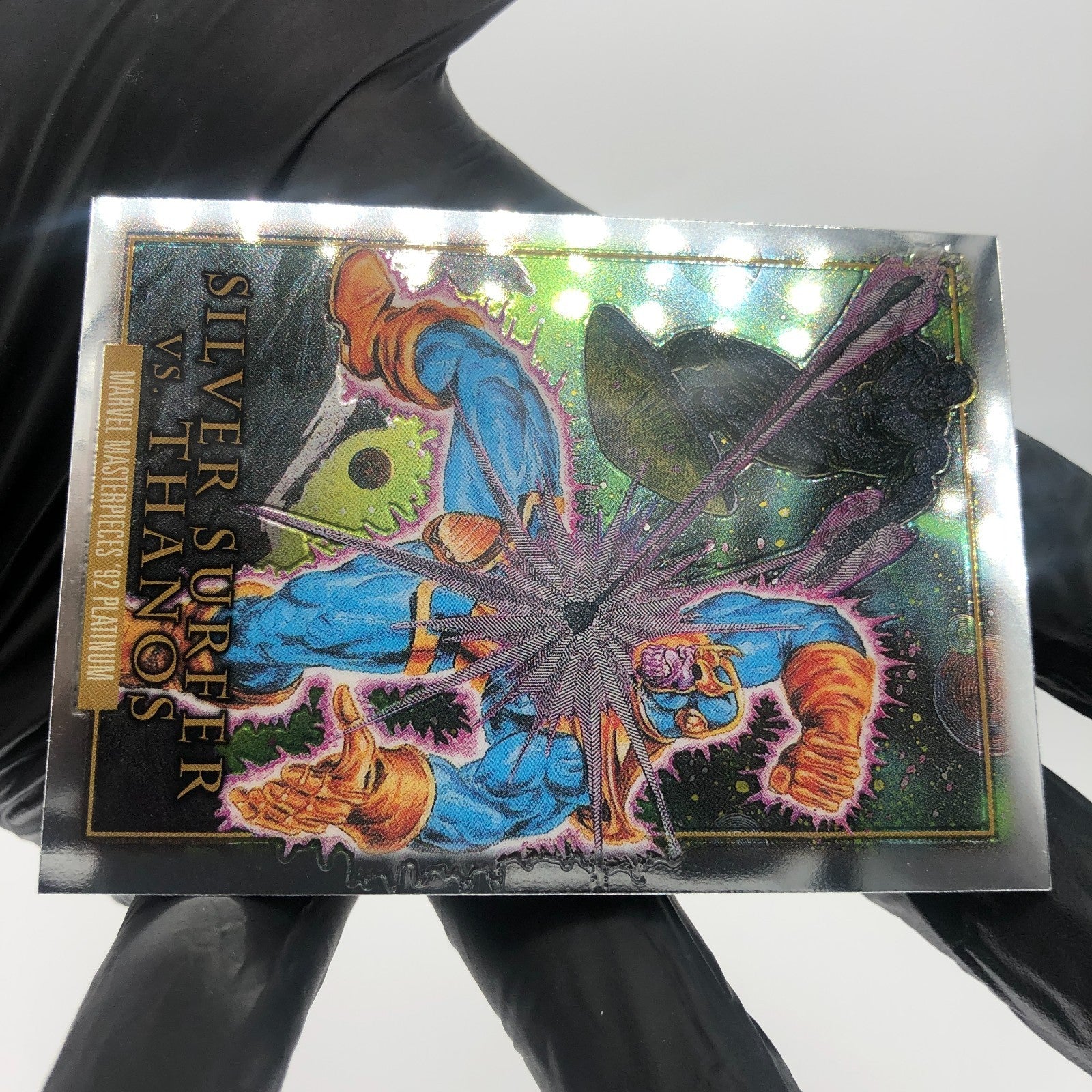 Marvel Card Thanos Vs Silver Surfer BS-2 Fleer Upper Deck Masterpieces 92 [NM]