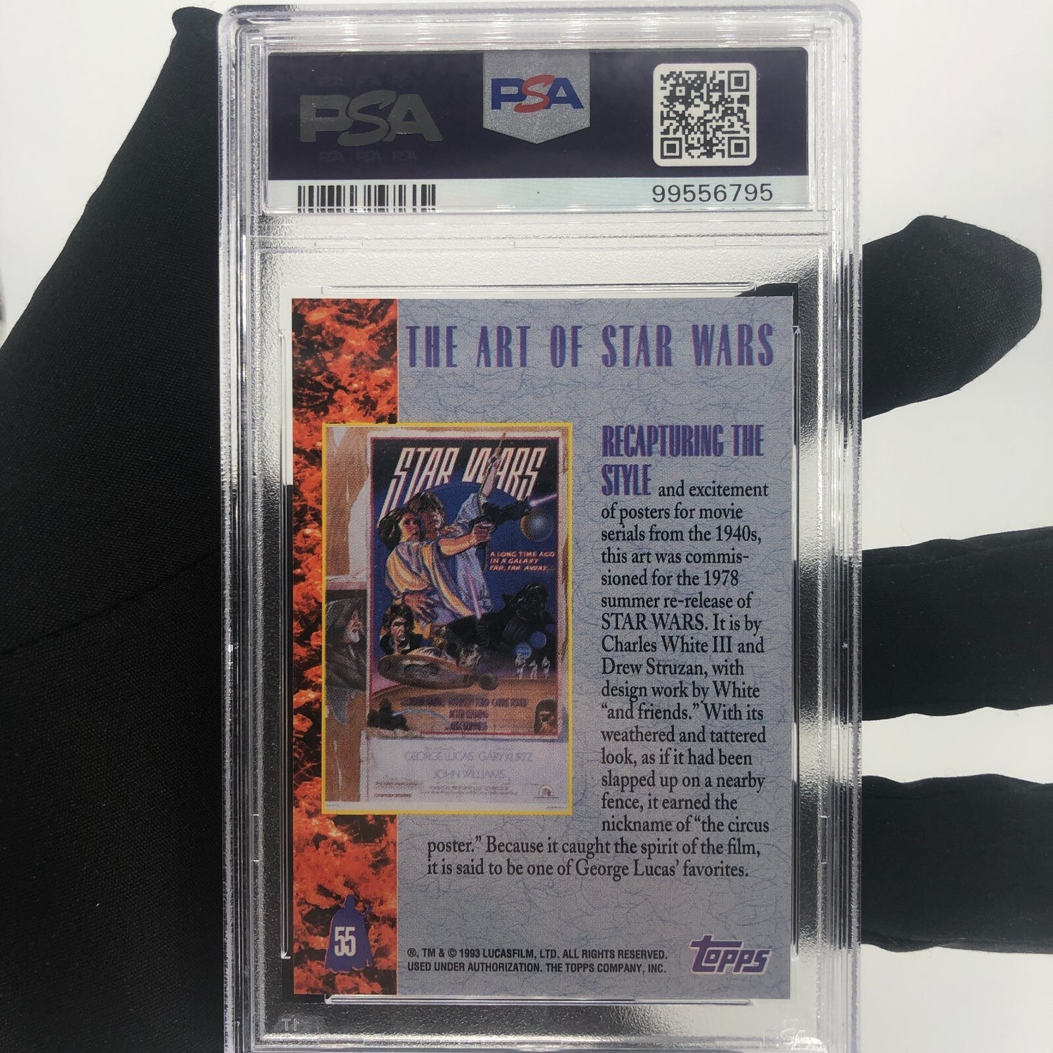 Star Wars PSA 10 Galaxy Card The Art Of 55 Topps Recapturing The Style 1993 [10]
