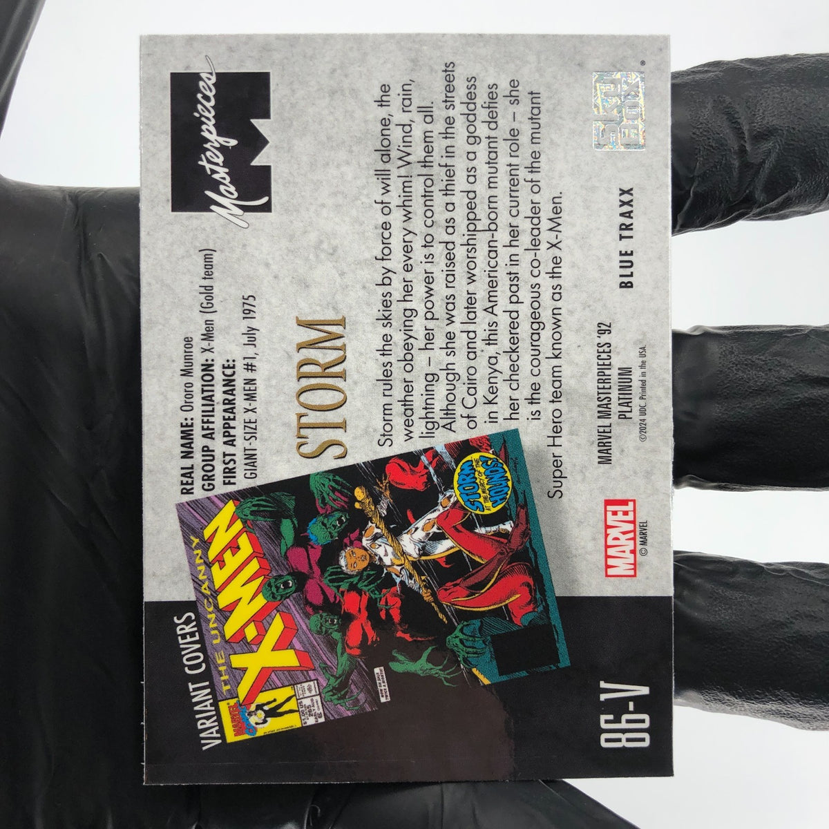 Marvel Card Storm Traxx 86-V Variant  Fleer Upper Deck Masterpieces [NM]