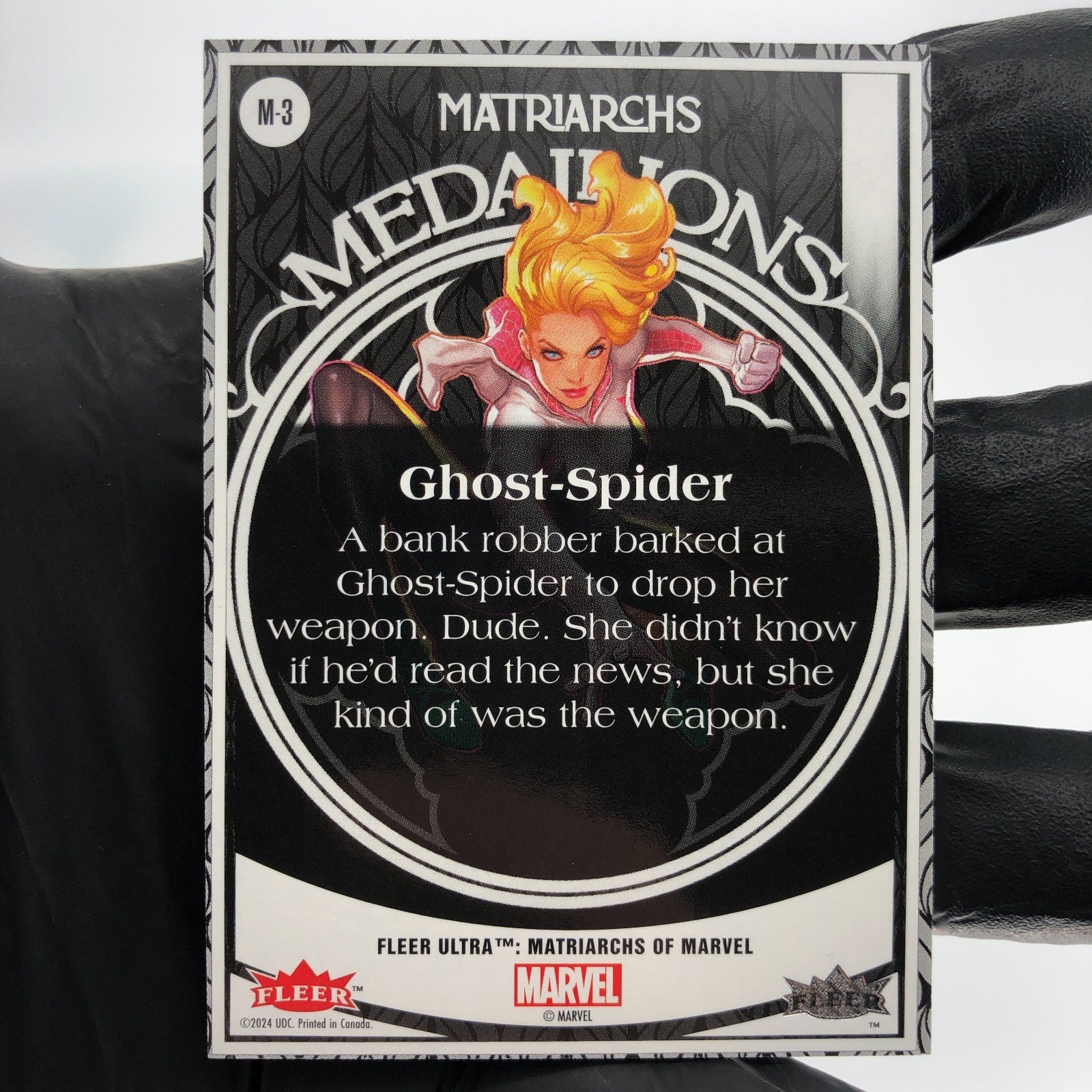 Marvel Card Gwen M-3 Holo Matriarchs 2024 Fleer [NM]
