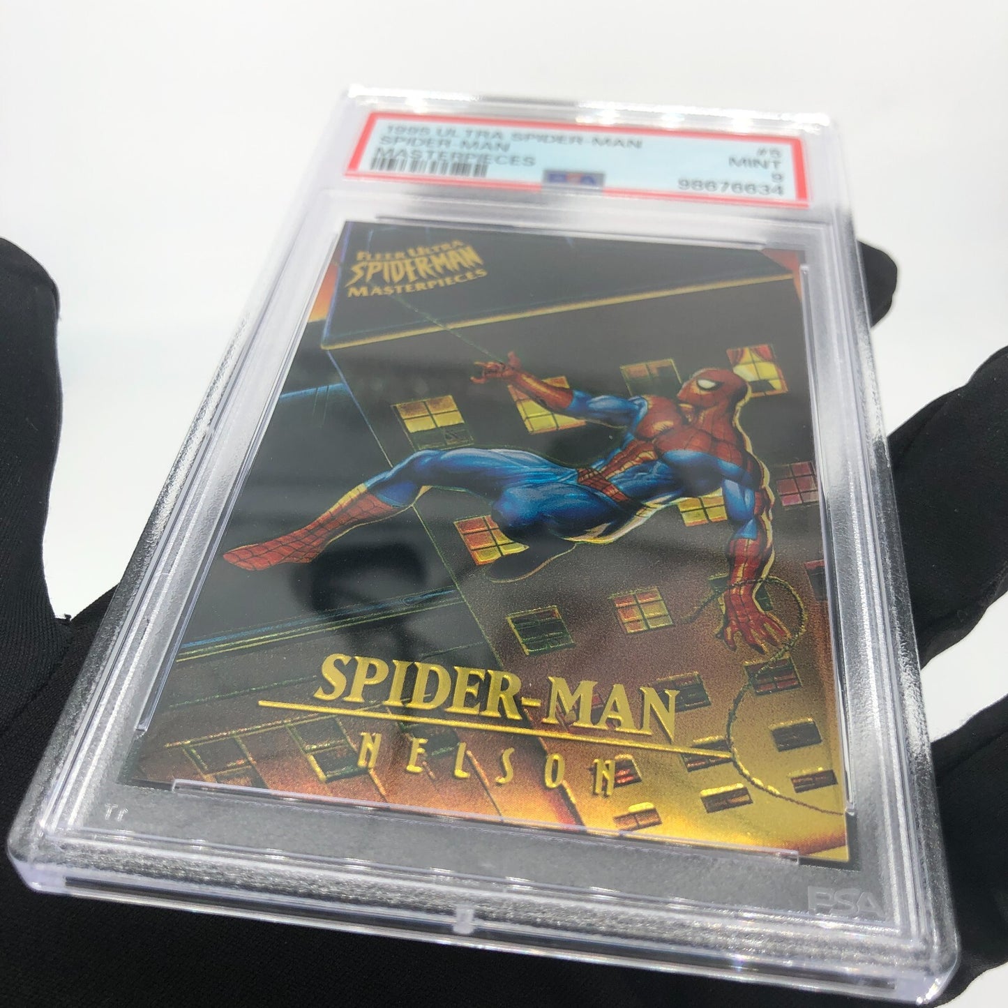 Marvel Card PSA 9 Spider-Man 5 Nelson 1995 Masterpieces Fleer [9]