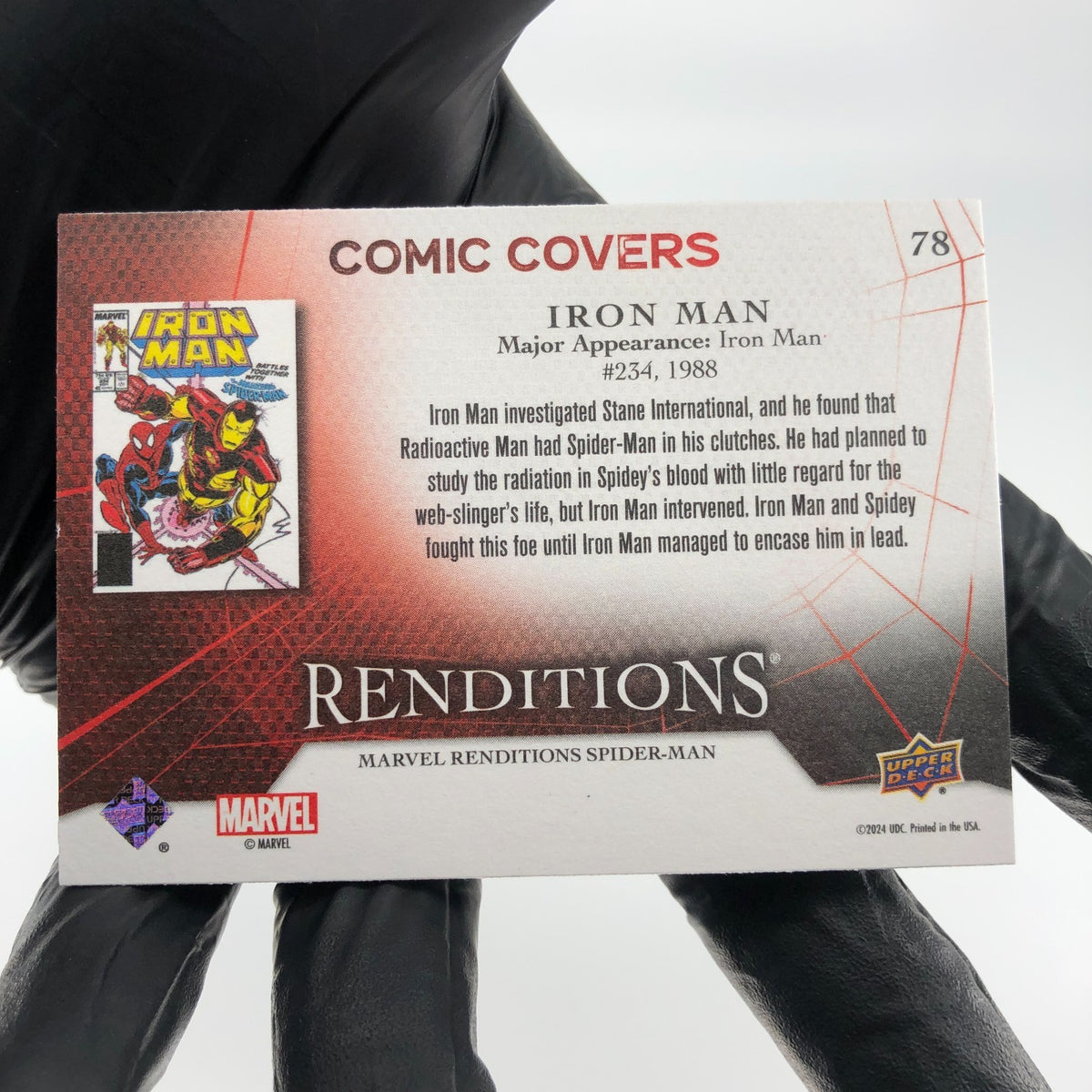 Marvel Card Iron Man 78 Canvas Comic Covers Upper Deck Renditions [NM]