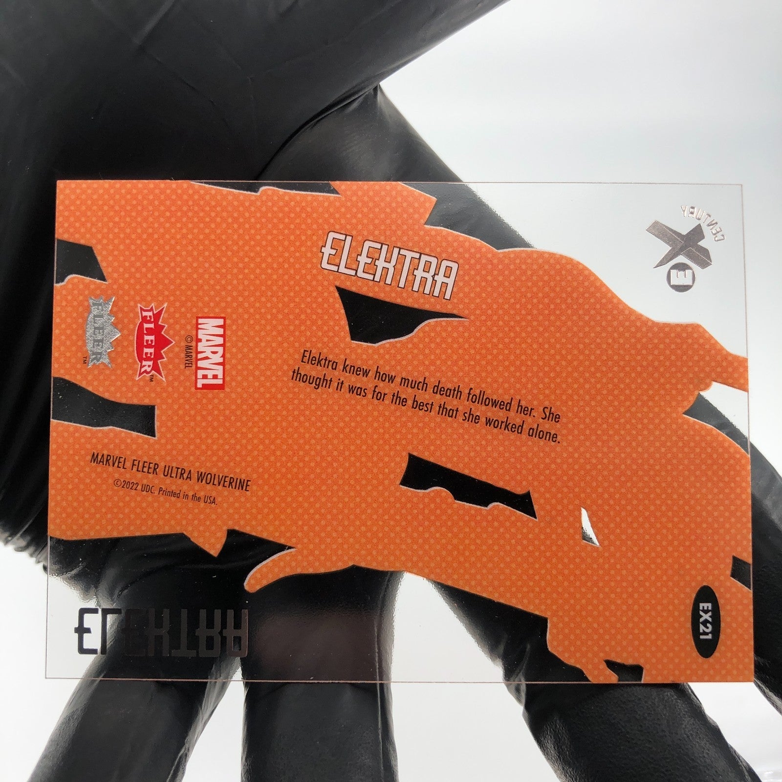 Marvel Card Elektra EX EX21 Century Upper Deck Wolverine [NM]