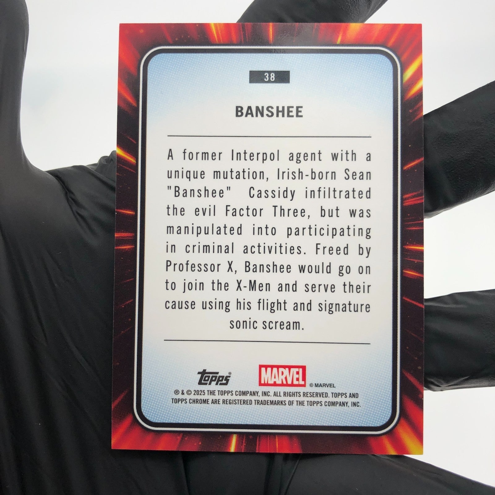 Marvel Card Banshee 38 Rose Gold /40 Mini Diamond Topps Chrome 2025 [NM]