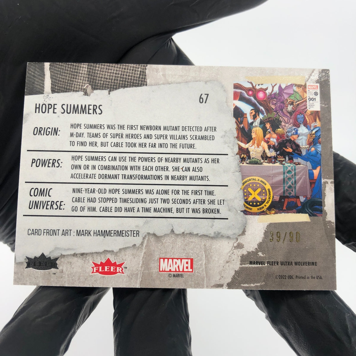Marvel Card Hope Summers 67 Gold /90 Fleer Upper Deck Ultra Wolverine [NM]