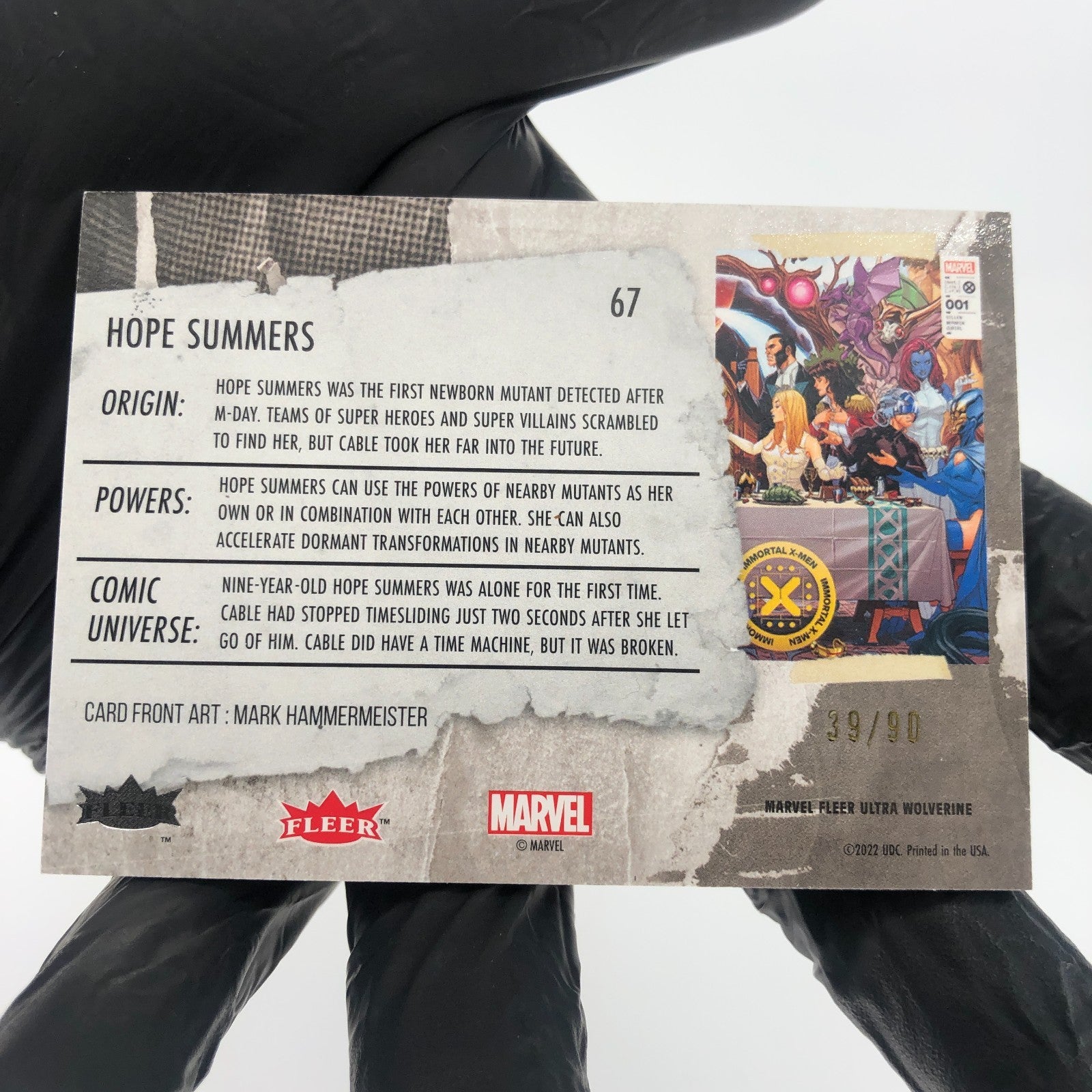 Marvel Card Hope Summers 67 Gold /90 Fleer Upper Deck Ultra Wolverine [NM]