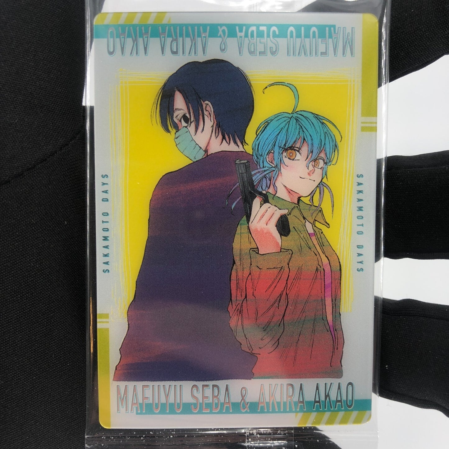 Sakamoto Days Card Wafer Akira and Mafuyu V-18 Holo Japanese [Rank S]