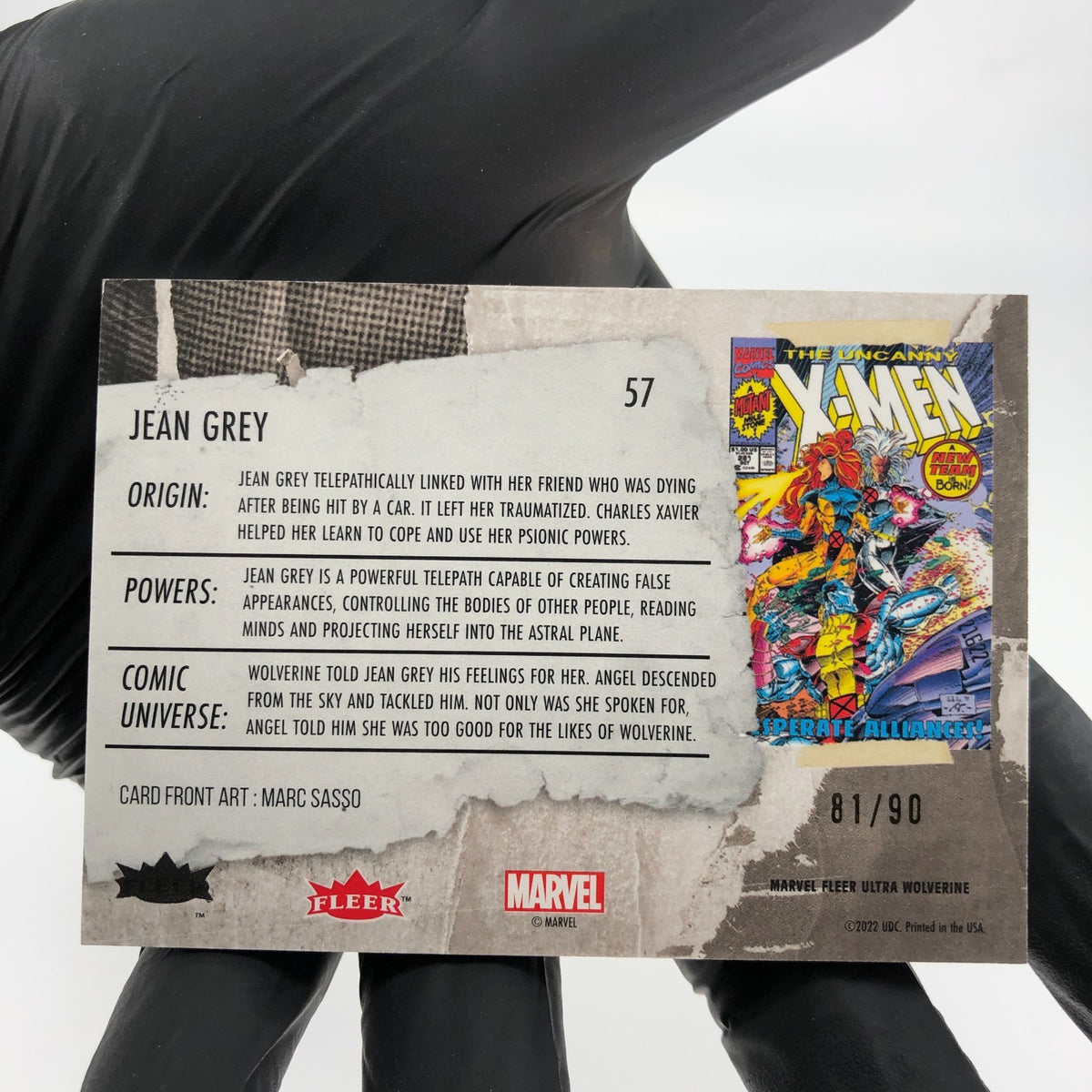 Marvel Card Jean Grey Gold /90 Fleer Upper Deck Ultra Wolverine [NM]