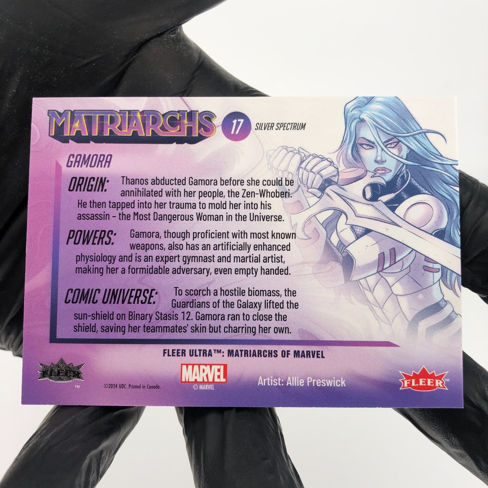 Marvel Card Gamora 17 Silver Spectrum Matriarchs 2024 Fleer Upper Deck [NM]
