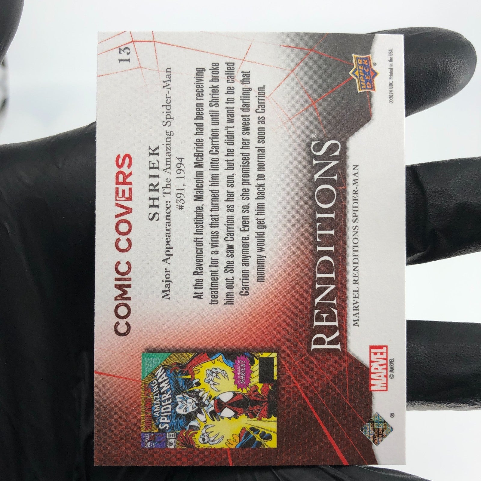 Marvel Card Shriek 13 Canvas Comic Covers Fleer Upper Deck Renditions [NM]