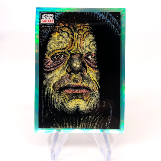 Star Wars Galaxy 2023 The Emperor Up Close 10 Aqua /199 Insert Topps Chrome [NM]
