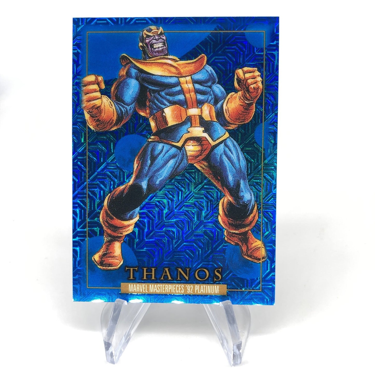 Marvel Card Thanos 83 Blue Traxx  Holo Fleer Upper Deck Masterpieces 92 [NM]