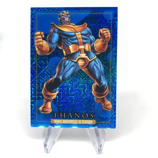 Marvel Card Thanos 83 Blue Traxx  Holo Fleer Upper Deck Masterpieces 92 [NM]