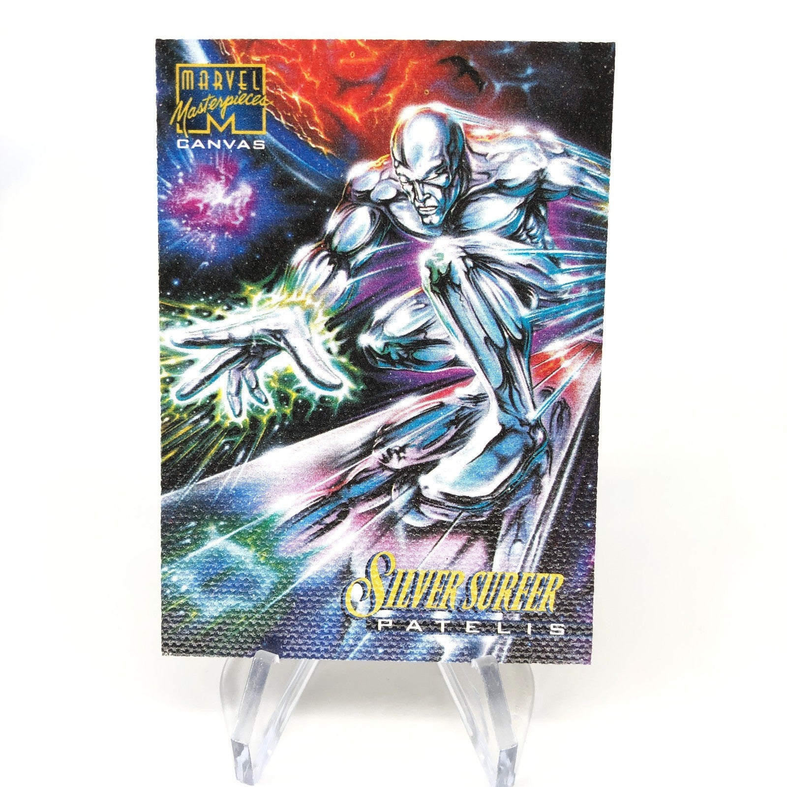 Marvel Card Silver Surfer 19 of 22 Patelis Canvas 1995 Masterpieces Fleer [NM]