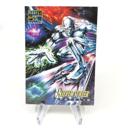 Marvel Card Silver Surfer 19 of 22 Patelis Canvas 1995 Masterpieces Fleer [NM]