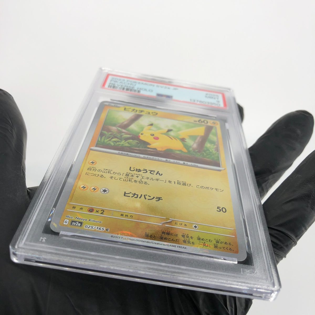 PSA 9 Pokemon Card Pikachu 025/165 C Pokeball SV2a Japanese Karte [9] 5