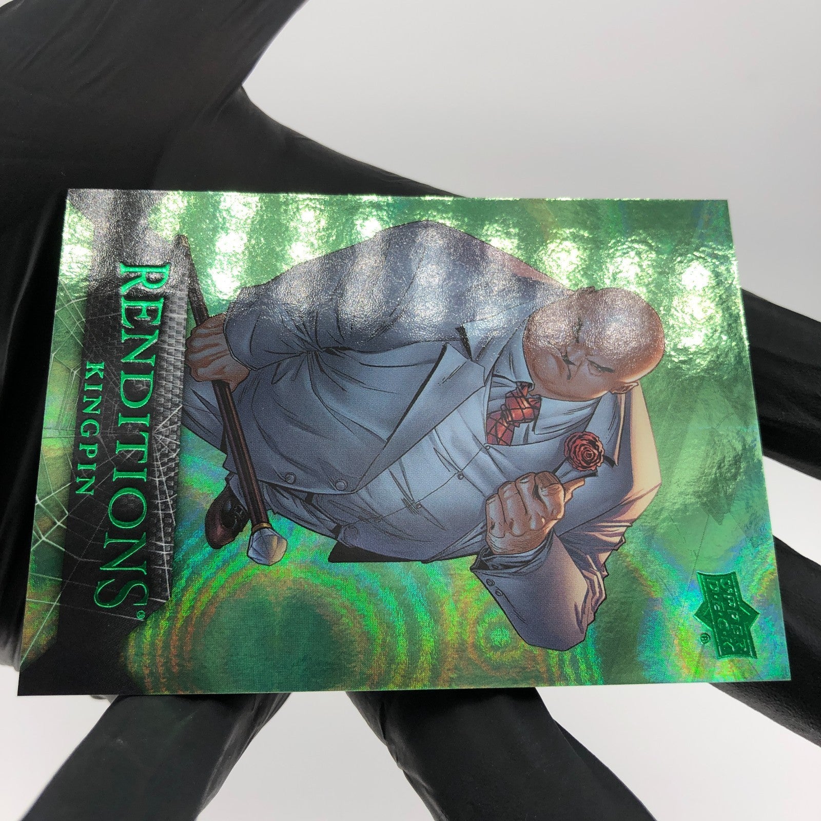 Marvel Card Kingpin 7 Green  /399 Fleer Upper Deck Renditions [NM]