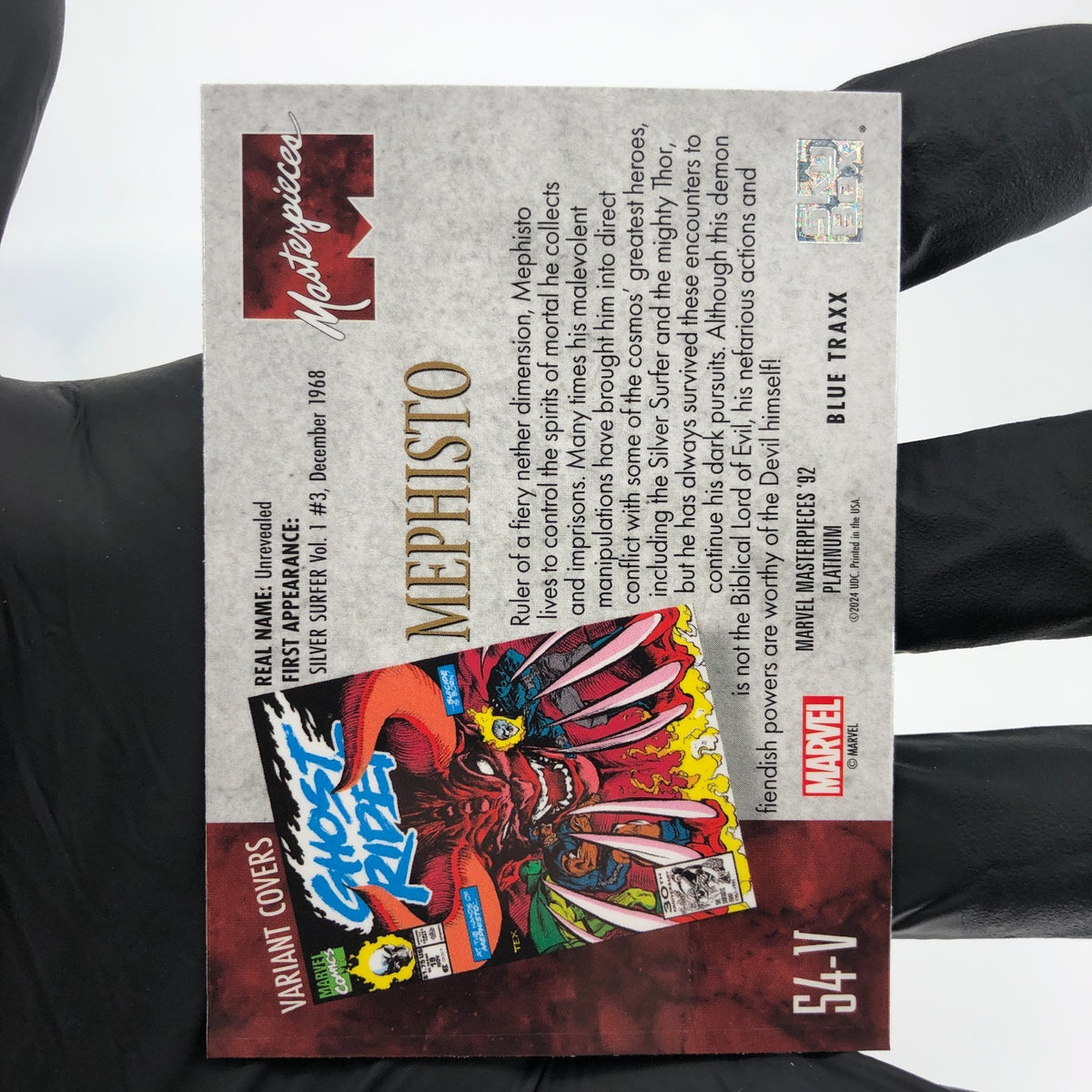 Marvel Card Mephisto Blue Traxx 54-V Variant  Fleer Upper Deck Masterpieces [NM]