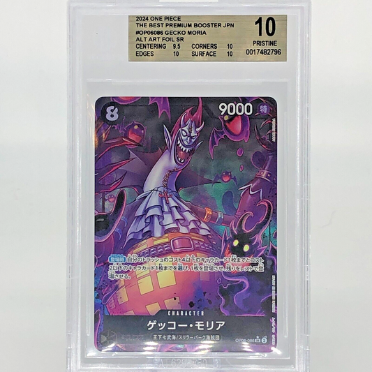 One Piece Card BGS 10 Gecko Moria OP06-086 SR Parallel Japanese [10]