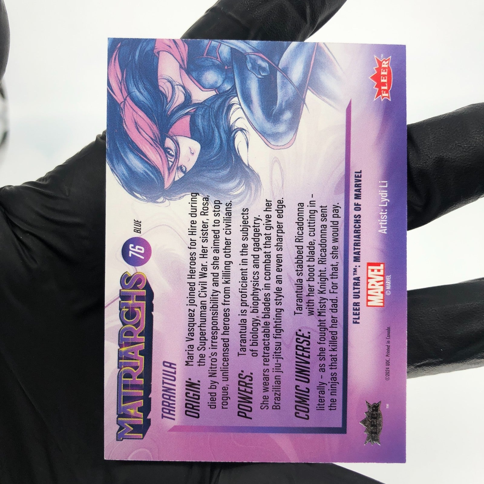 Marvel Card Tarantula 76 Blue Parallel Matriarchs 2024 Fleer Upper Deck [NM]