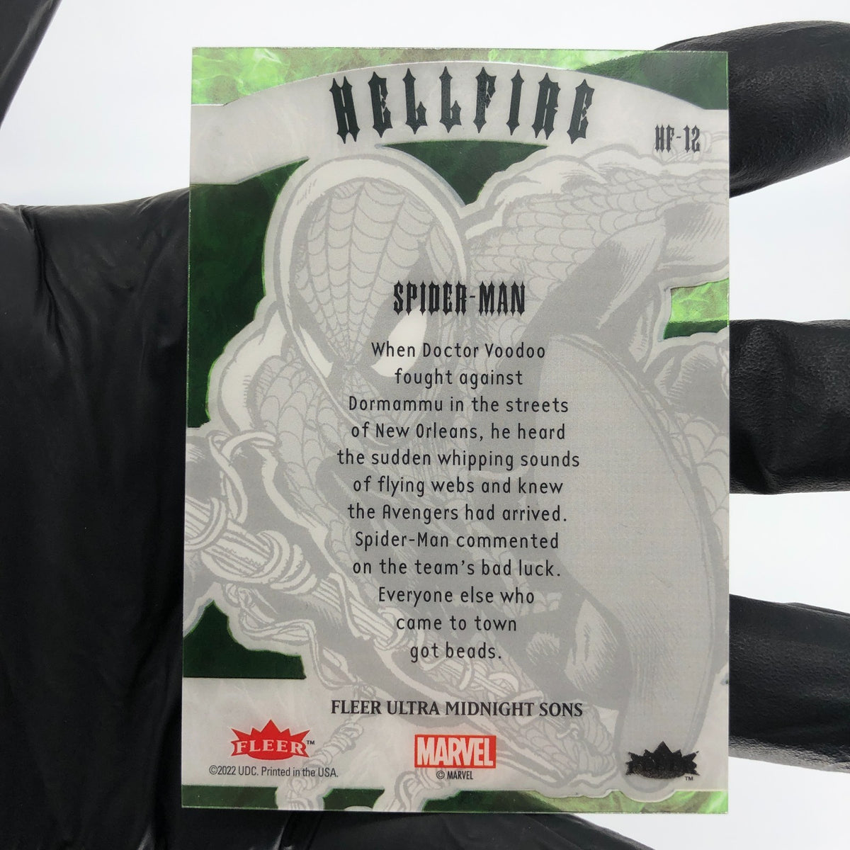 Marvel Card Spider-Man HF-12 Hellfire Midnight Sons 2022 Fleer Upper Deck [NM]