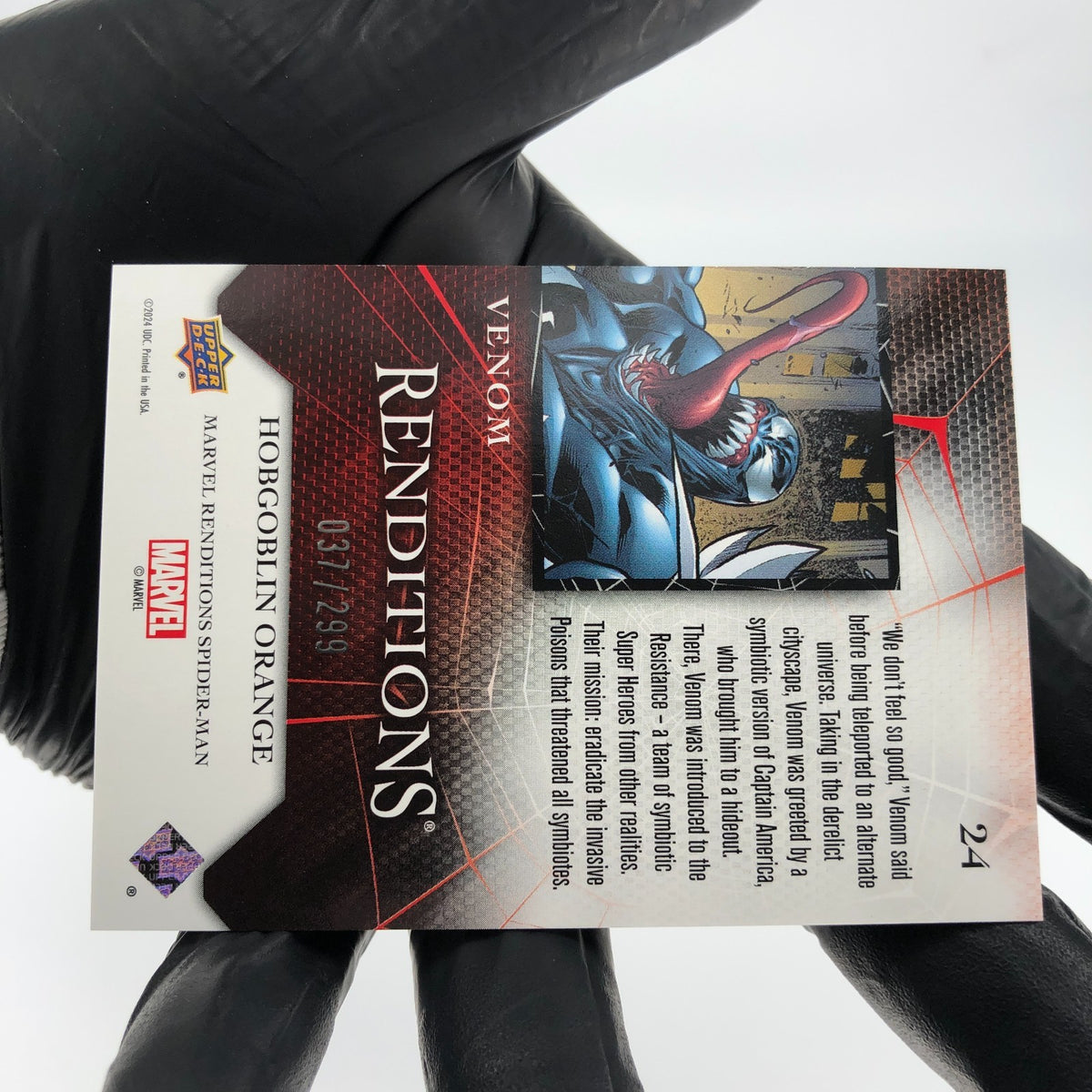 Marvel Card Venom 24 Orange  /299 Fleer Upper Deck Renditions [NM]