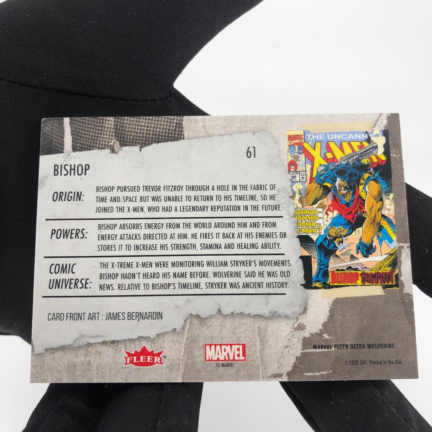 Marvel Card Bishop 61 Base Upper Wolverine Ultra [A]