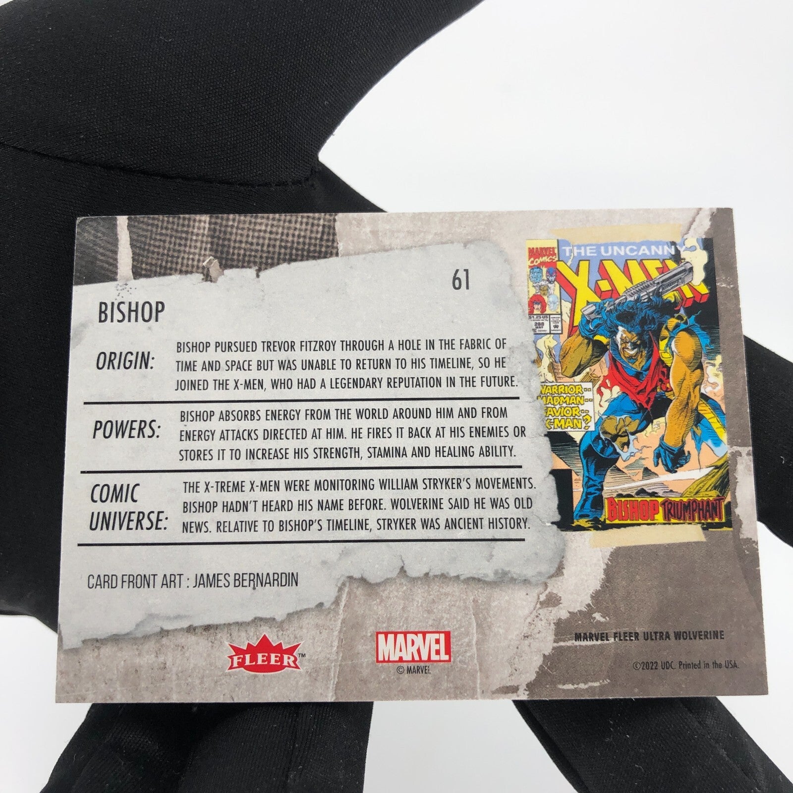 Marvel Card Bishop 61 Base Upper Wolverine Ultra [A]
