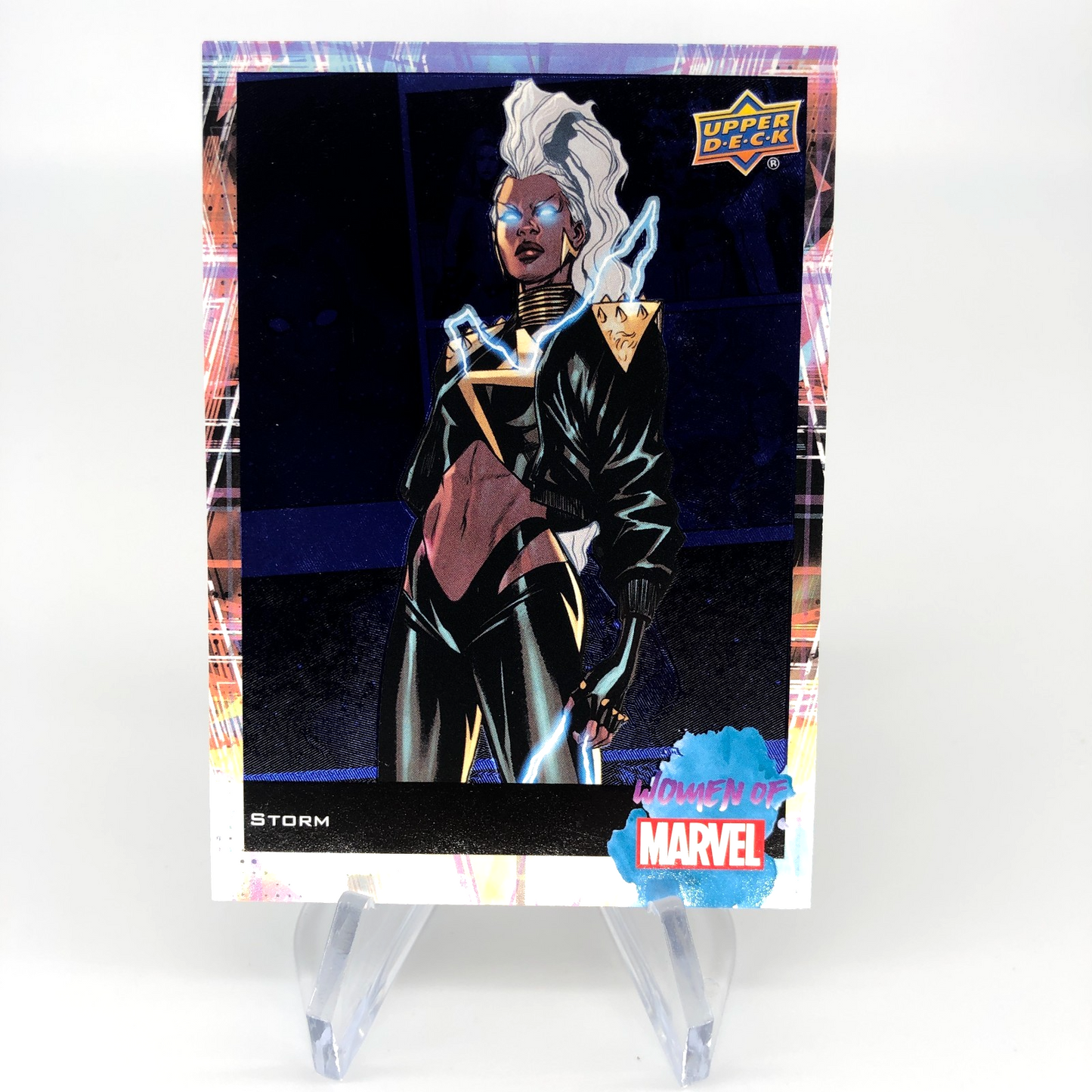 Marvel Card Storm 16 Blue Light Women of Marvel 2022 Holo Fleer Upper Deck [NM]