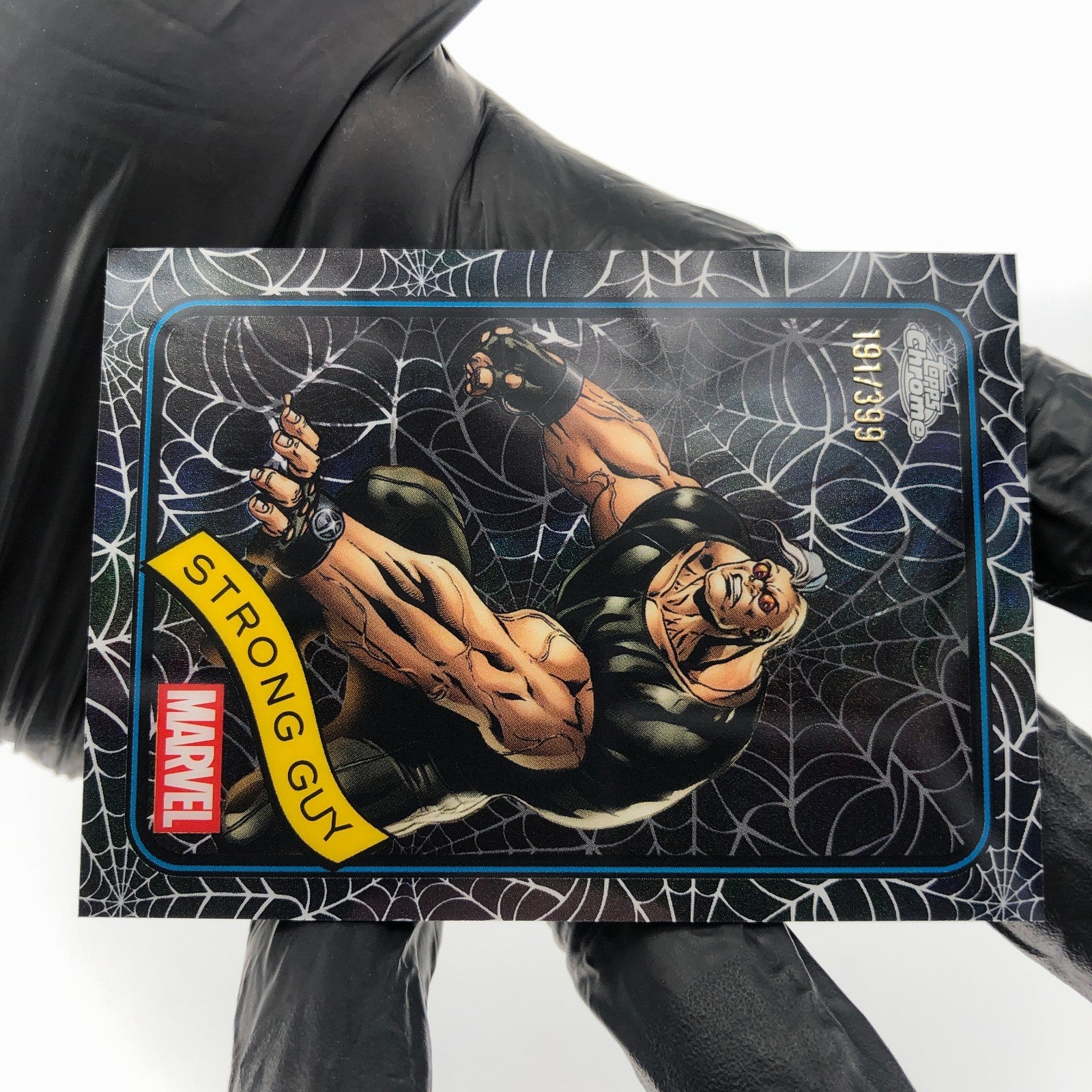 Marvel Card Strong Guy 182 Black Web /399 Topps Chrome 2025 [NM]