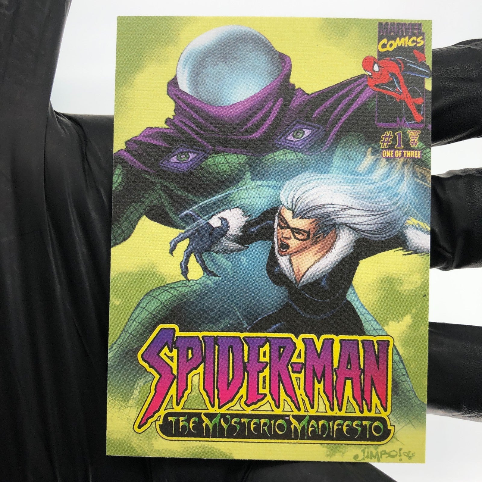 Marvel Card Black Cat Mysterio 55 Comic Covers Fleer Upper Deck Renditions [NM]