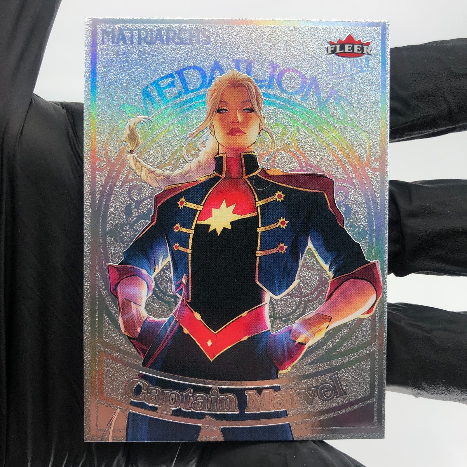 Marvel Card Captain Marvel M-50 Platinum /100 Matriarchs 2024 Fleer [NM]